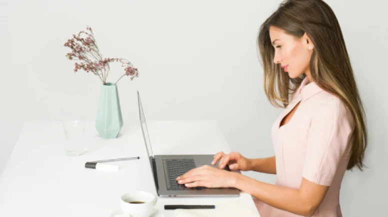 woman working